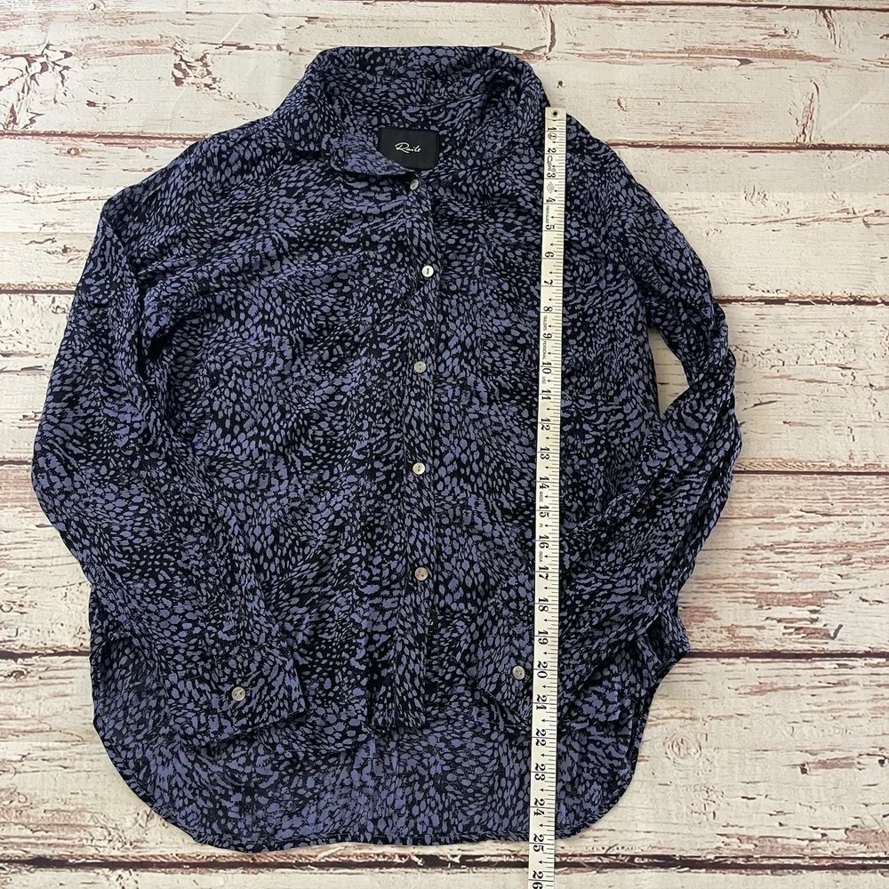 Rails Midnight Lynx Josephine Size XS Rayon Button Shirt Women's Summer‎ - Picture 4 of 9